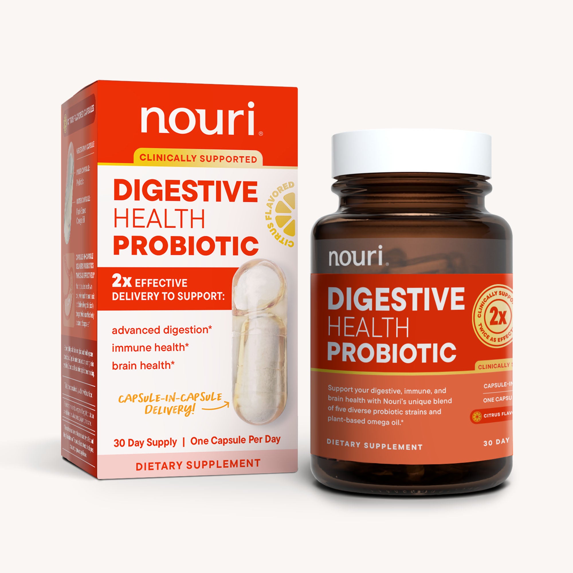 Nouri, Oil Probiotic and Omega Digestive Health, 30 Count