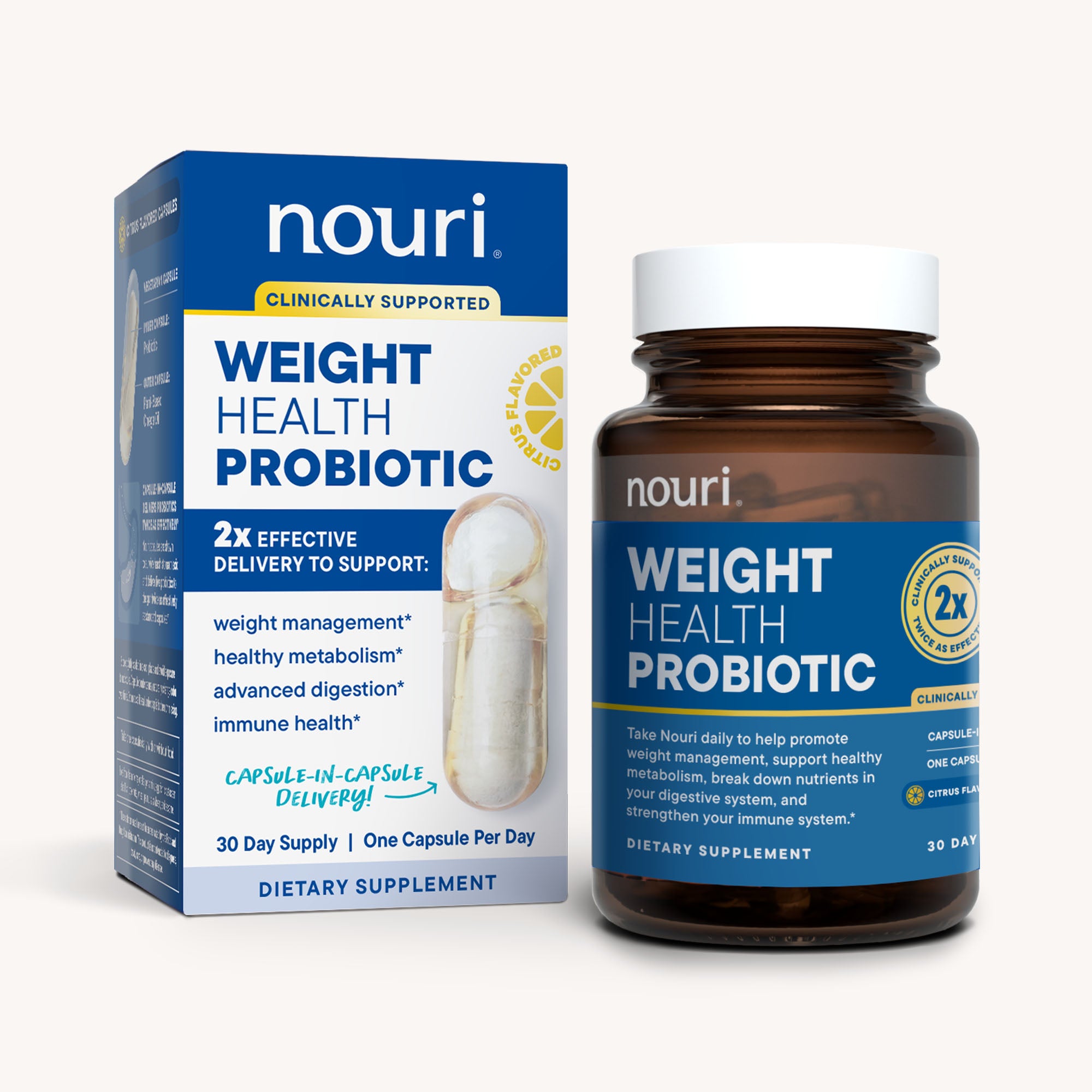 Nouri, Oil Probiotic and Omega Weight Health, 30 Capsules